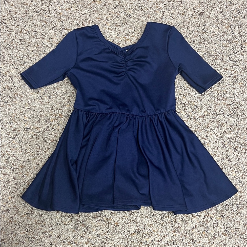 Dot Dot Smile Navy Blue Kids Dress